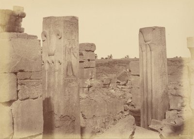 Karnak, colonnes de lotus de Thoutmôsis III - Théodule Devéria